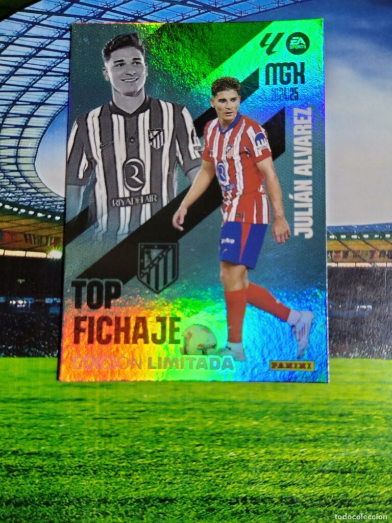 JULIAN ALVAREZ EDICION LIMITADA TOP FICHAJE ATLETICO DE MADRID CROMOS MEGACRACKS MGK 2024 2025 24 25