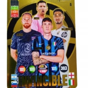 Adrenalyn XL Club World Cup 2025 Carta N. 5 Invencible X-Rare Messi, Bellingham